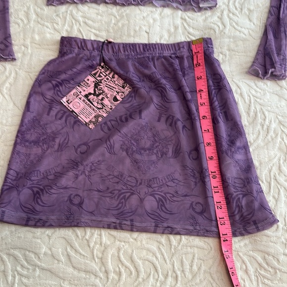 New Girl Order Dolls Kill Angel Face Mesh Skirt Set UK 8/S - Picture 12 of 12